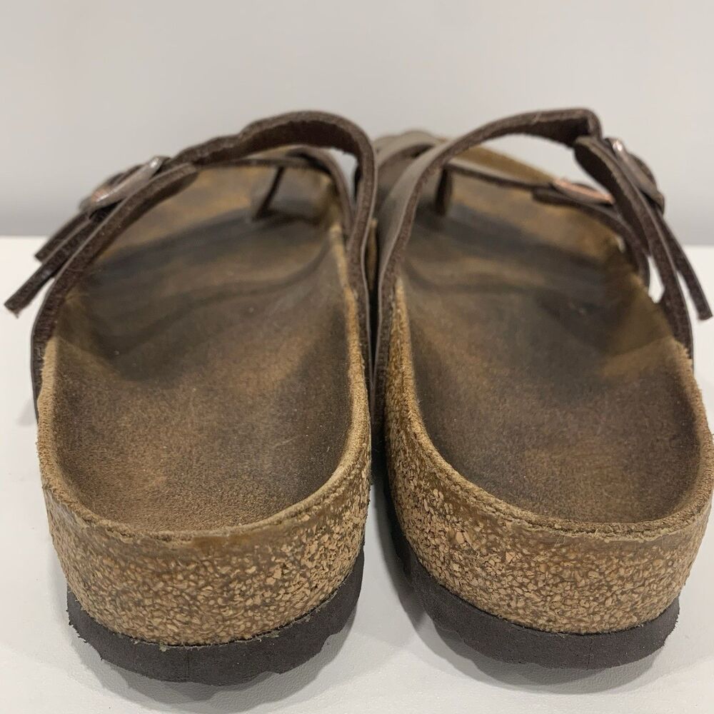 Birkenstock Mayari Brown Leather Loop Slip On Sandals Shoes Womens Sz 9-9.5/EU40 - Picture 7 of 11